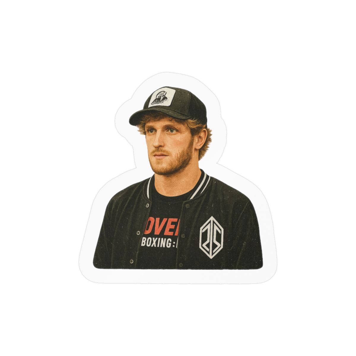 Artistic Logan Paul Portrait Sticker | Bold Vinyl Decal