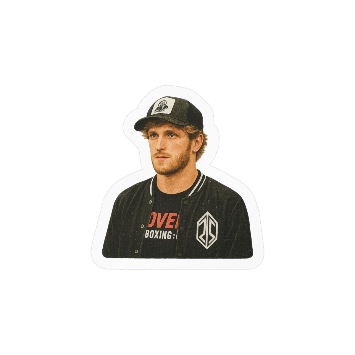 Artistic Logan Paul Portrait Sticker | Bold Vinyl Decal - alternate angle 3, merchandise