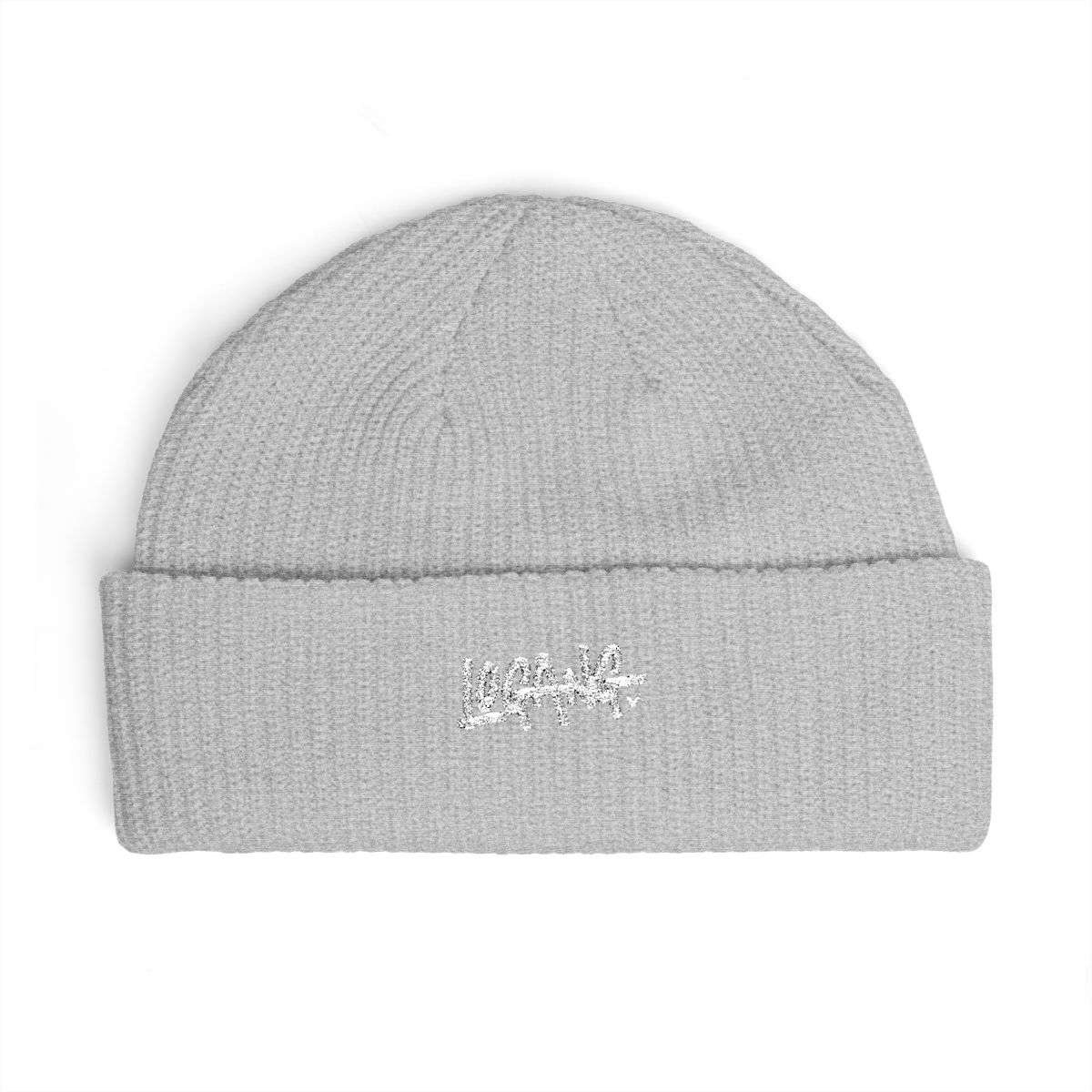 A pink beanie with the word "LOGANG" in white lettering on the front - alternate angle 5, merchandise